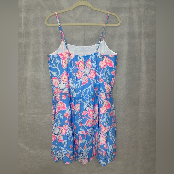 New Lilly Pulitzer Alessia Cotton Dress Multi Bahamian Rhapsody Size Large - Picture 9 of 9